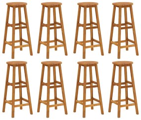 vidaXL 8 db tömör akácfa bárszék
