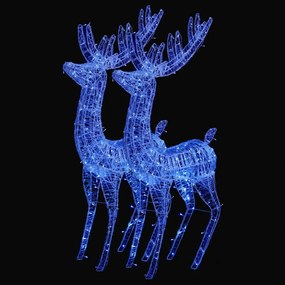 2 db kék XXL akril karácsonyi rénszarvas 250 LED 180 cm