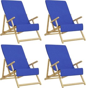 vidaXL 4 db királykék 400 GSM szövet strandtörölköző 60 x 135 cm