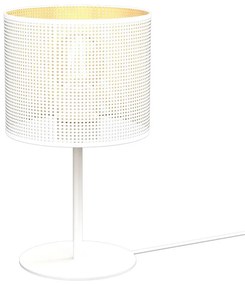 Asztali lámpa LOFT SHADE 1xE27/60W/230V á. 18 cm fehér/arany