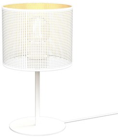 Luminex Asztali lámpa LOFT SHADE 1xE27/60W/230V á. 18 cm fehér/arany LU5270