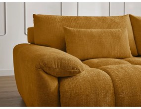 Mustársárga zsenília kanapé 264 cm Ivane – Bobochic Paris