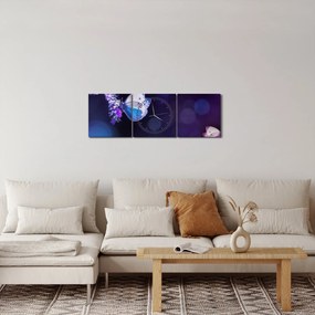 Kép - Pillangók a levendulán (órával) (90x30 cm)