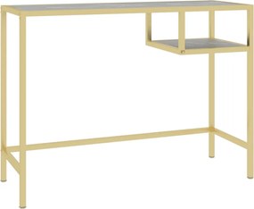 vidaXL fekete márvány edzett üveg számítógépasztal 100 x 36 x 74 cm