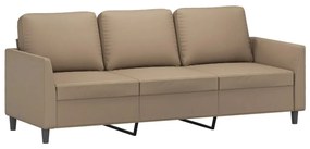 3 személyes cappuccino színű műbőr kanapé 180 cm