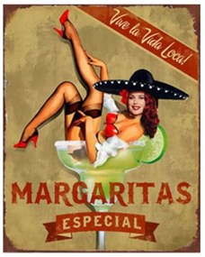 Retro fém falikép - 20x1x25cm - Margaritas Especial