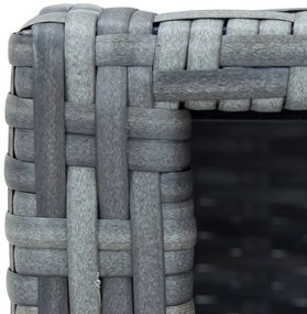 szürke polyrattan spa fellépő 92 x 45 x 25 cm