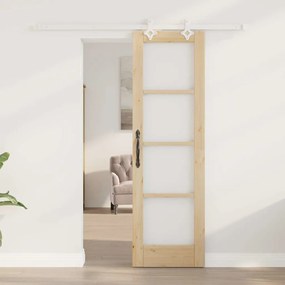 Csúszóajtó Barna 61 x 198.5 cm Fa és fém