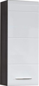 LineBad fürdőszoba szekrény 1 ajtós füstölt ezüst,