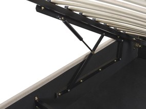 Fejtámla Nélküli Bézs Színű Minimalista Ágykeret 180 x 200 cm DINAN Beliani