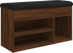 vidaXL barna tölgy színű szerelt fa cipőtároló pad 82 x 32 x 45,5 cm