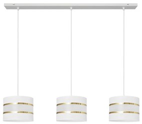 Csillár zsinóron HELEN 3xE27/15W/230V fehér/arany