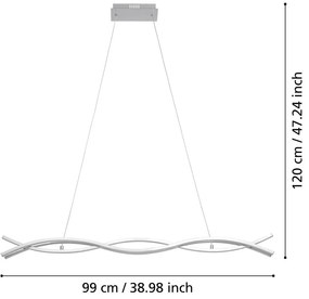 Ezüstszínű LED függőlámpa LASANA 2 – EGLO