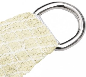krémszínű HDPE napvitorla 160 g/m² 3,5 x 5 m