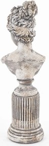 Szobor Dekorfigura Dekoratív cement Szürke 36x11x9cm