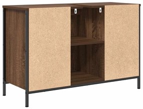 barna tölgy mosdószekrény fiókokkal 90x34,5x60 cm