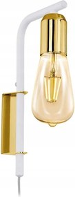 Eglo 96925 fali lámpa arany, fehér színben