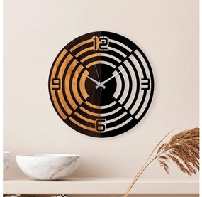 Fali óra 56 cm átmérő, 1xAA, fa/fém kivitel