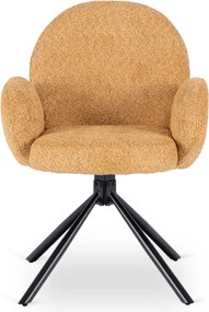 Fortó Étkezőszék Mustár Bouclé Kárpittal. MUSSO