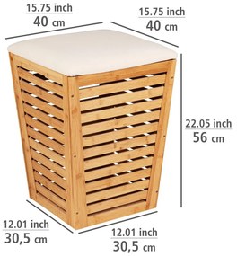 Bambusz szennyeskosár 55 l - Wenko