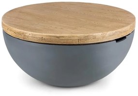 Blockhouse Lounge beton asztal, kerti asztal, kerek, 80x40cm (ØxM)