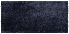Sötétkék hosszú szálú szőnyeg 80 x 150 cm EVREN Beliani