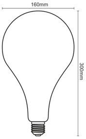 LED Izzó FILAMENT SPIRAL VINTAGE A165 E27/4W/230V 2000K