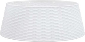 vidaXL fehér műanyag karácsonyfatalp-takaró Ø65x23 cm