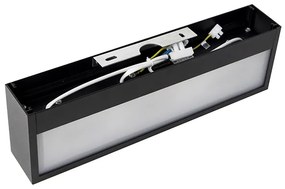 Design téglalap alakú fali lámpa fekete 35 cm - Houx