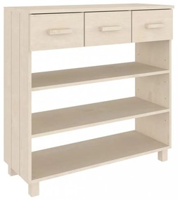 HAMAR mézbarna tömör fenyőfa tálalóasztal 90 x 35 x 90 cm