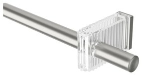 Matt ezüstszínű acél bővíthető függönykarnis 107 - 305 cm Flute – Umbra