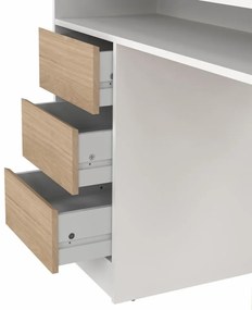 Felix V íróasztal, fehér / jackson hikorifa