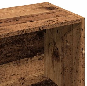 antik fa színű könyvszekrény 50 x 25 x 104 cm