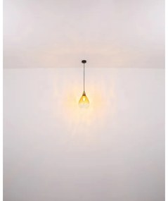 Globo 15786H - Csillár zsinóron SALVY 1xE27/60W/230V átm. 21 cm narancs