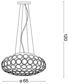 Ideal Lux - LED Kristály csillár zsinóron KING 12xG9/3W/230V átm. 65 cm króm