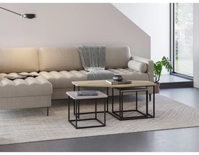 Dohányzóasztal szett 3 db-os 60x111,5 cm Zoya – Marckeric