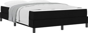 vidaXL Boxrugós ágy matracmal Fekete 140 x 200 cm szövet
