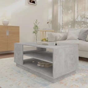 Betonszürke szerelt fa dohányzóasztal 102x55x43 cm