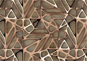 Flizelin Dekoratív fotótapéta Hálószobába Geometrikus minta 208x146