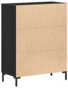 Fekete Tölgy Válaszfal 69,5x34x90 cm Épített Fa