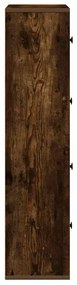 füstös tölgy színű szerelt fa könyvszekrény 60x24x101,5 cm