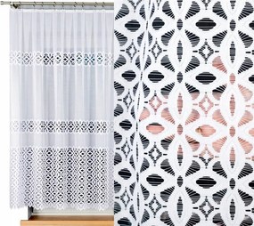 Jacquard függöny Adrianna 200x150cm egyenes virágmintás (kész) szegéllyel