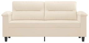 kétszemélyes bézs mikroszálas szövetkanapé 140 cm