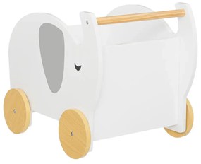 Fa játéktároló kerekekkel