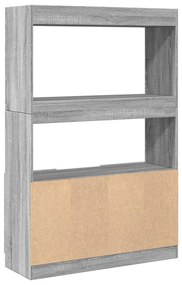 szürke sonoma szerelt fa magasszekrény 92 x 33 x 140 cm