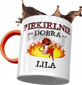 Narancssárga Bögre Lili Barátnő Feleség Ajándék Nyomtatott Fotóval