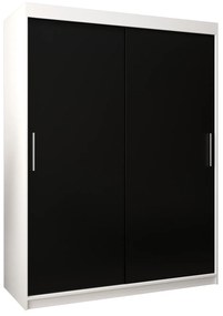 Ruhásszekrény 150 cm Toki (matt fekete + matt fekete). 1064818