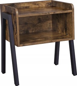 Éjjeli asztal oldalsó éjjeliszekrény nyitott rekesszel végasztal barna