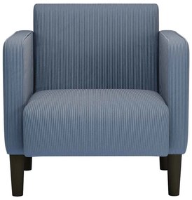 kék kordbársony szövet kanapészék karfás szék 54 cm