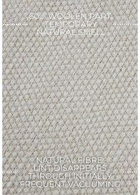 Krémszínű kézi szövésű gyapjúkeverék szőnyeg 160x230 cm Pradesh Natural White – Elle Decoration